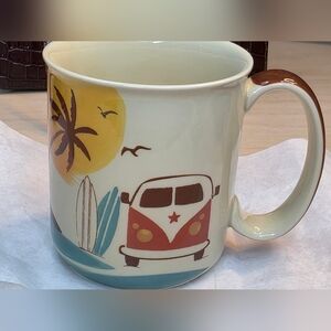 Cha Cult Ceramics Surfing /Van/Beach Mug 15 Oz